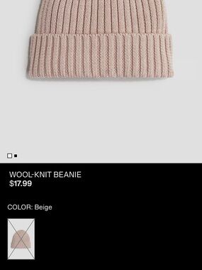 H&M Ribbed wool Knit Beanie - 0-2 months